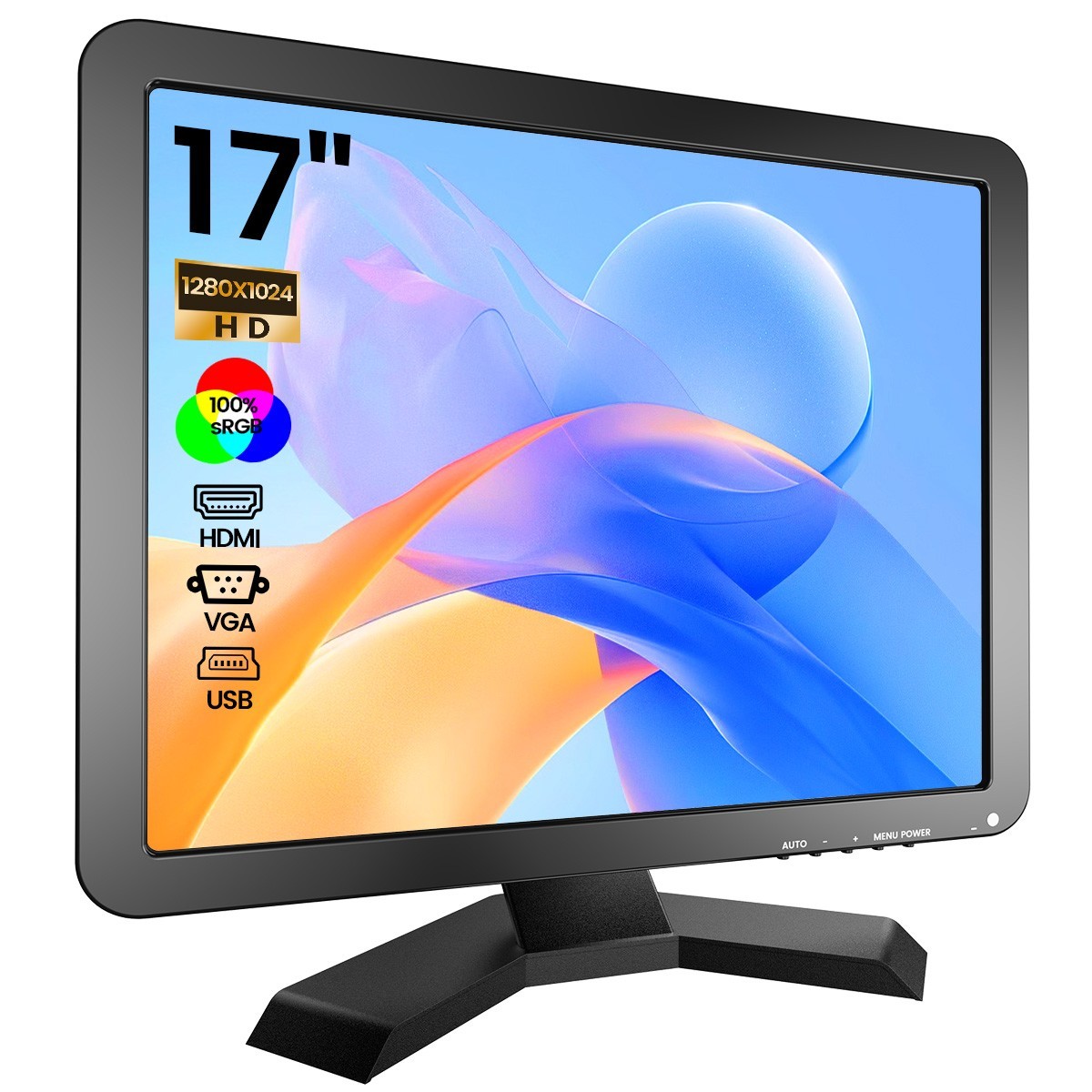 Eyoyo 17" LCD Screen 1280x1024 HDMI/VGA/BNC Built-in Speakers Video CCTV Monitor