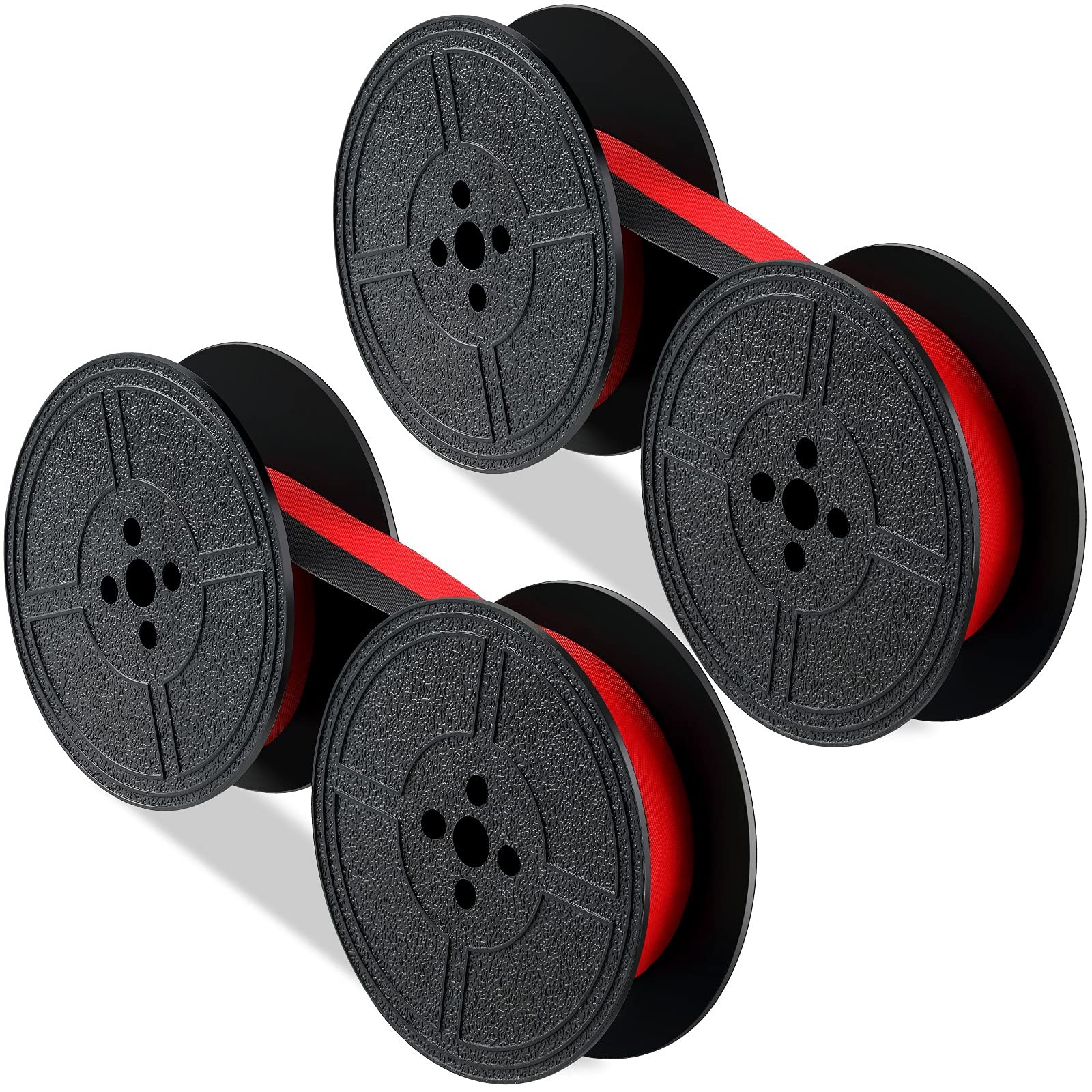 2 Pairs Typewriter Ribbon Compatible with Typewriters,Red, Black