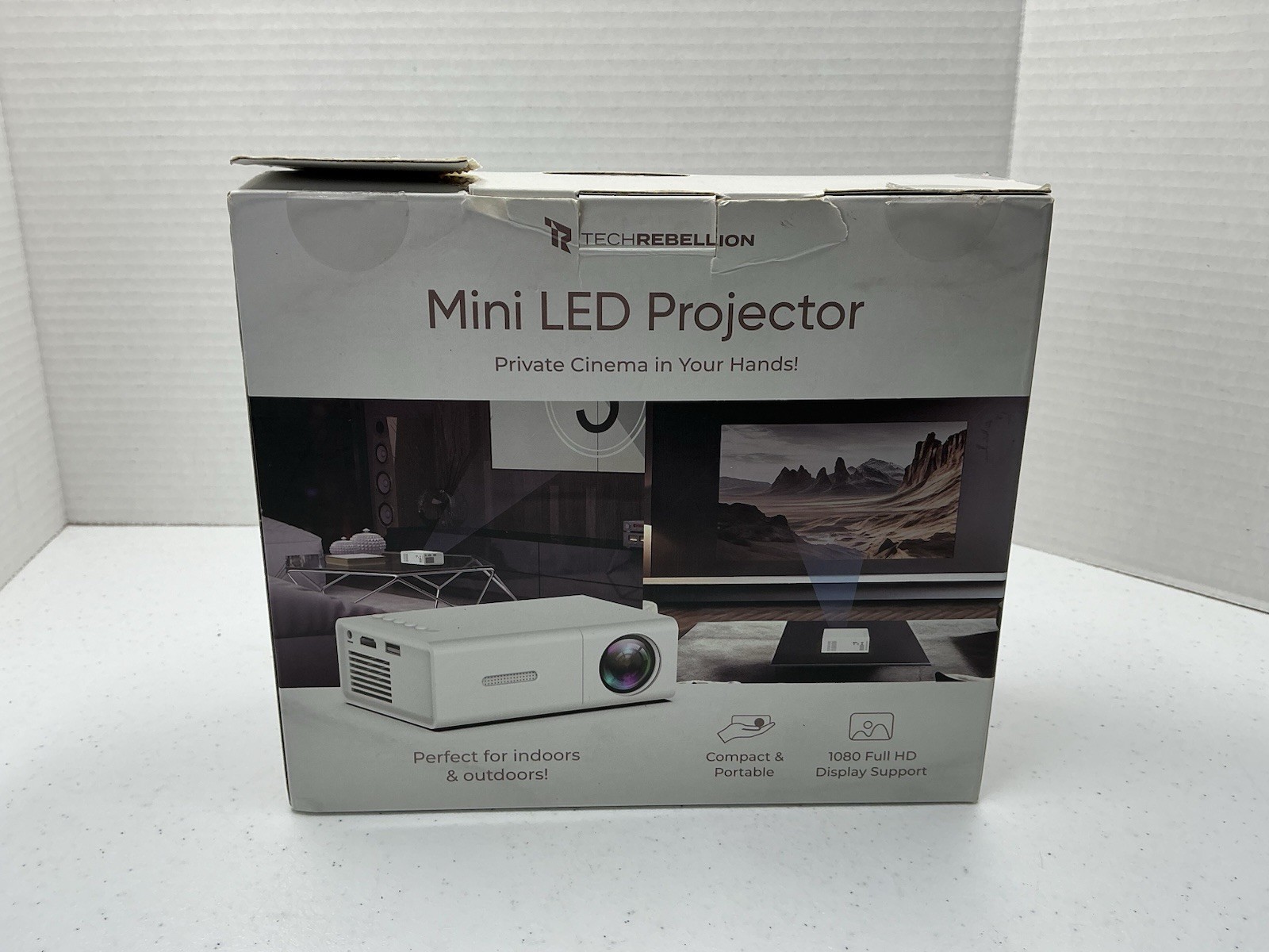 Portable Mini LED Projector With Remote & AC/DC Adapter (USB/HDMI/AV/AUX)