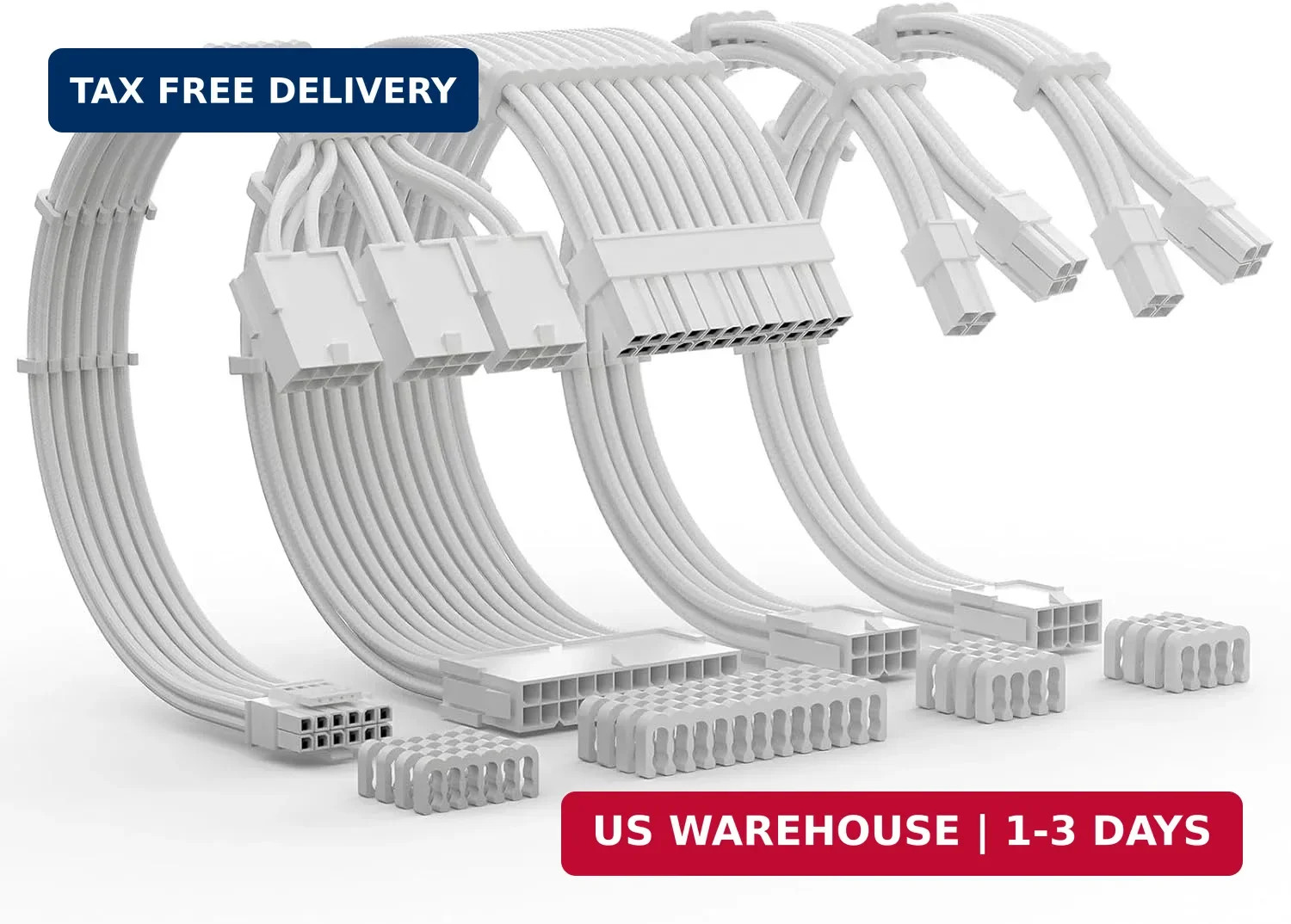 12VHPWR Cable Extension Kit, 16AWG Pcie 5.0 PSU Cable Extension Kit Soft Braided