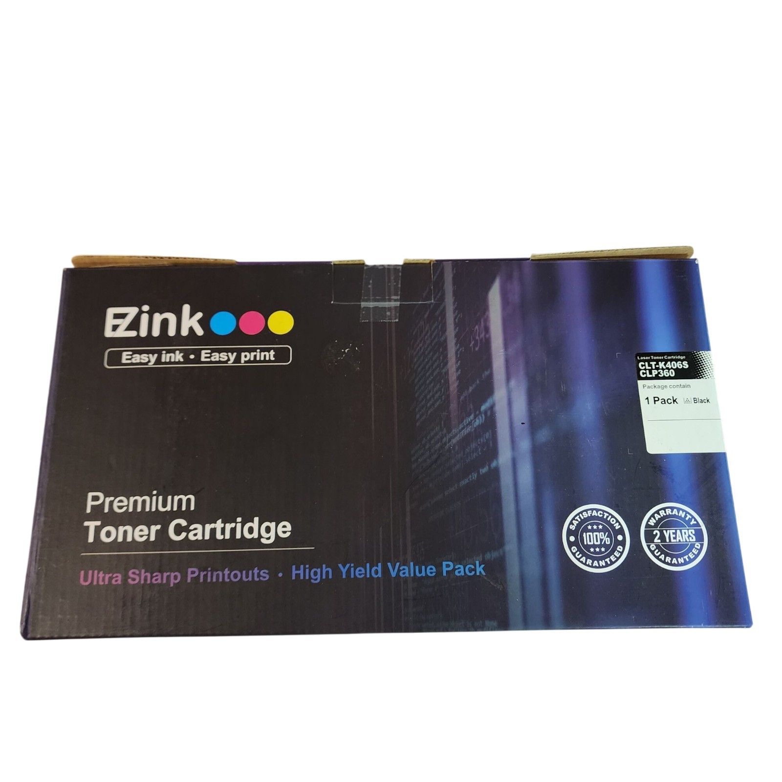 2 Ezink Premium Toner Cartridge CLT-K406S / CLP 360 Black High Yield