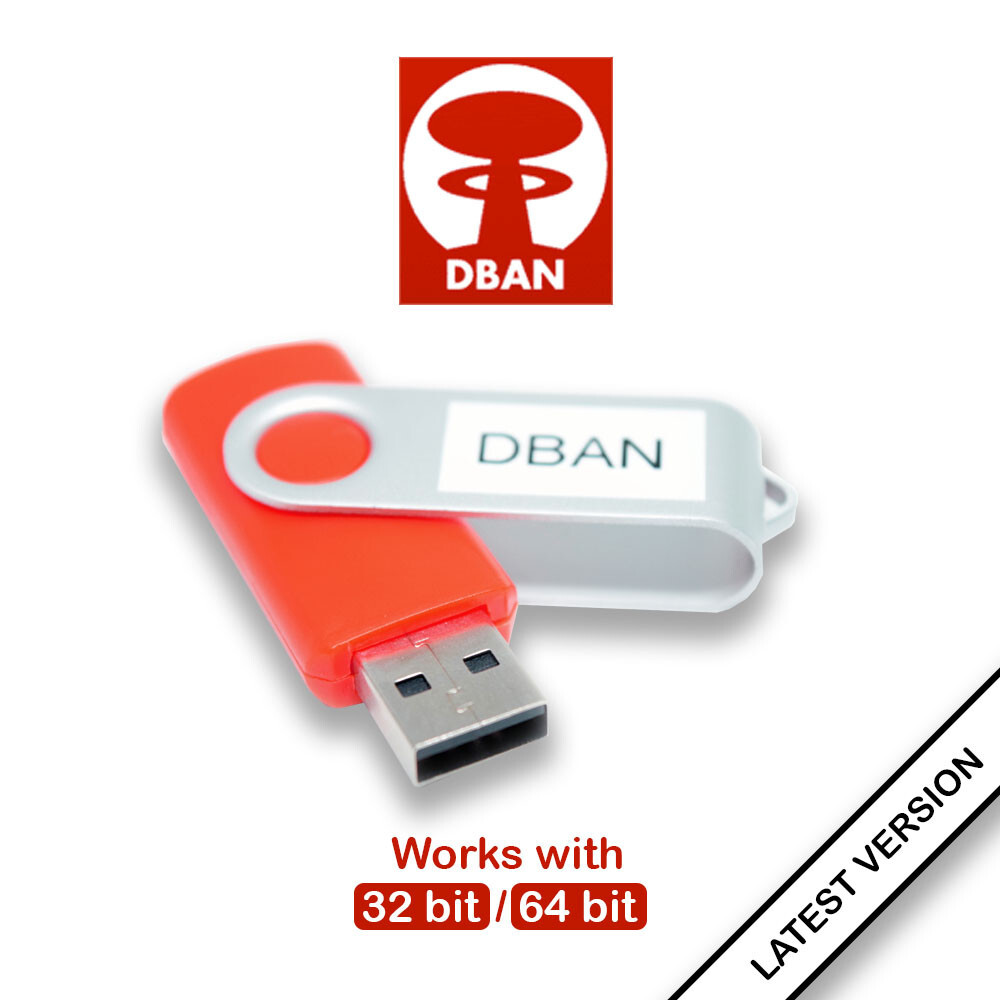 DBAN - Hard Drive Eraser (Bootable USB) - Nuke, Remove, Destroy, and Disk Wiper