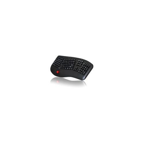 Adesso WKB-3500UB WIRELES ERGO TRACKBALL KEYBOARD DESKTOP DESIGN W/ OPTICAL TRAC