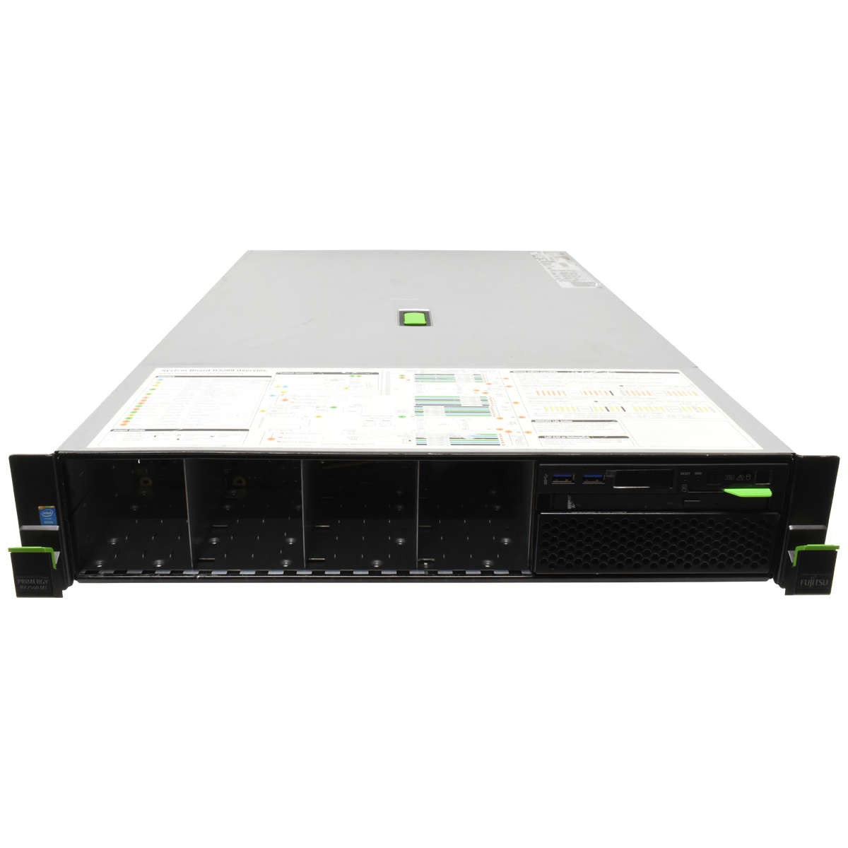 Fujitsu Primergy RX2540 M2 Server No CPU 0GB PC4 RAM 2x Cooler 16x 2.5" CP400i