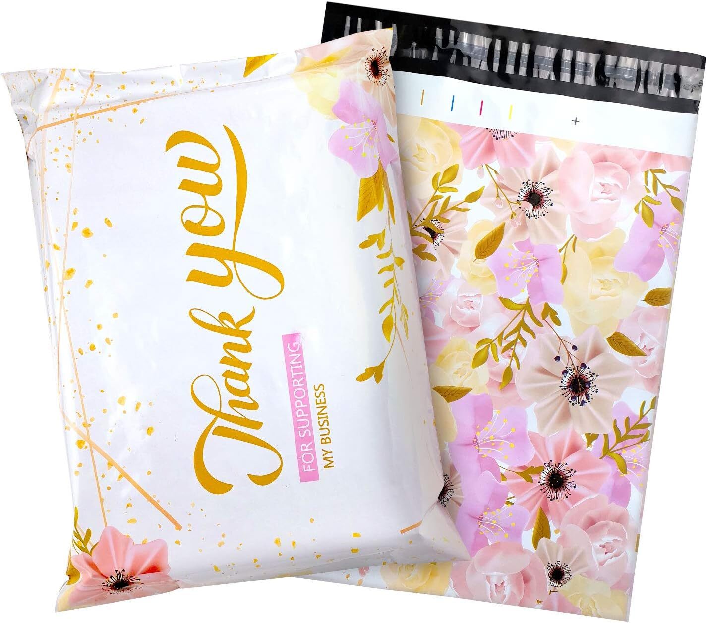 100 Pack Poly Mailers 10x13, Cute Packaging Envelope Mailers Thank You