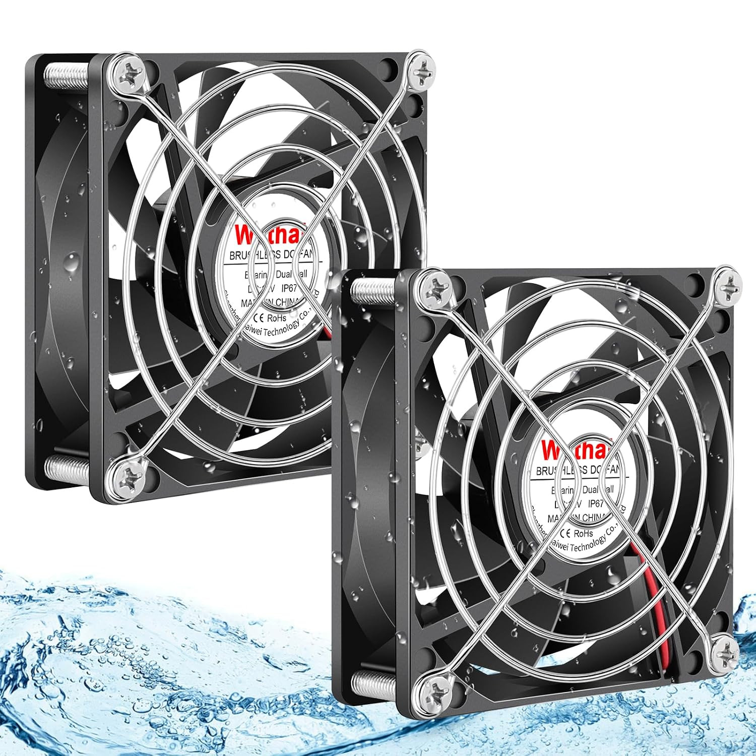 IP67 Waterproof 80Mm X 25Mm 12V Cooling DC Fan for RV Fridge Exhaust