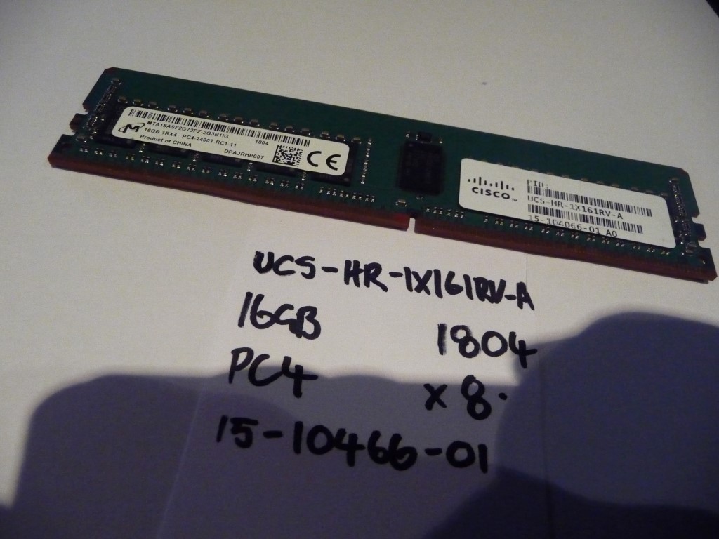 AU SELLER MICRON UCS-MR-1X161RV-A CISCO 16GB PC4-2400T-R 1RX4 C220-M4S -TESTED