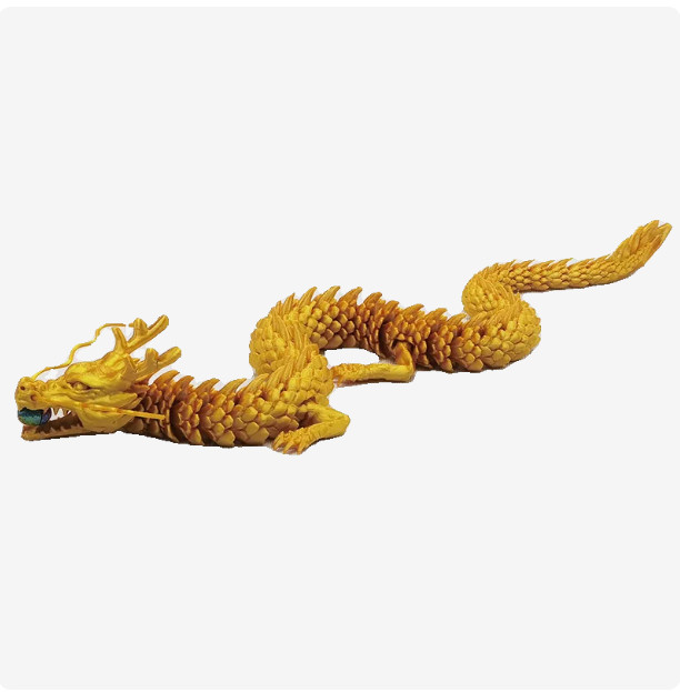 3D printed figurine of dragon 45cm with night pearl (without dragon tail)