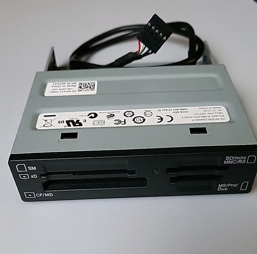 Dell PC 3.5" Flash Media SD Memory Card Reader / 0FXYPG / 0N9MCG Fits Dell 5.25"