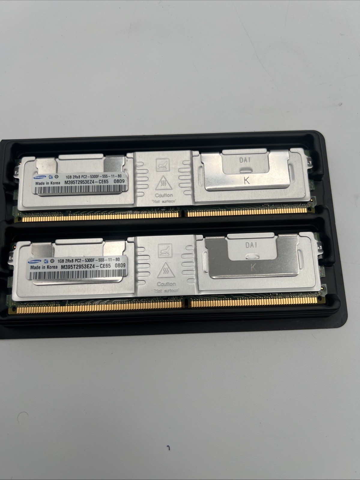 2 x M395T2953EZ4-CE65 Samsung M395T2953EZ4-CE65 SAMSUNG 1GB (1X1GB) PC5300F DDR2