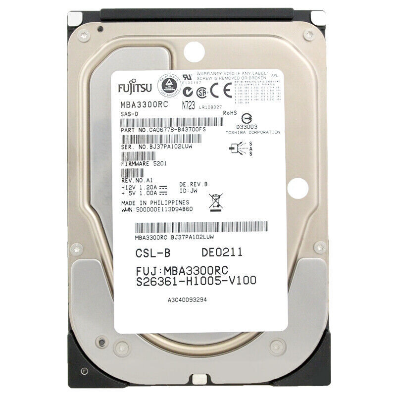 FUJITSU MBA3300RC SAS 300GB 15K 3.5”