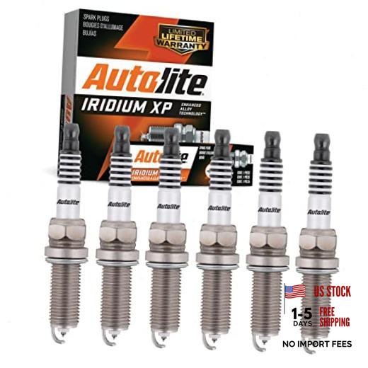 6 pc Autolite Iridium XP Spark Plugs compatible with Infiniti G37 3.7L V6 2009