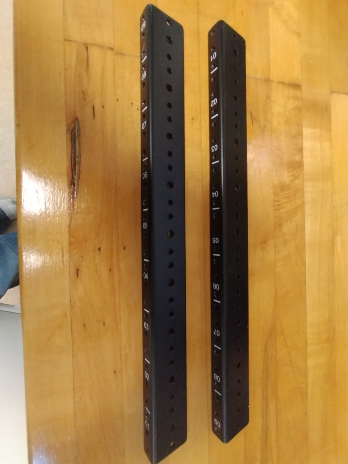 NavePoint 9U Vertical Rack Rail Pair DIY Kit with Hardware, Black