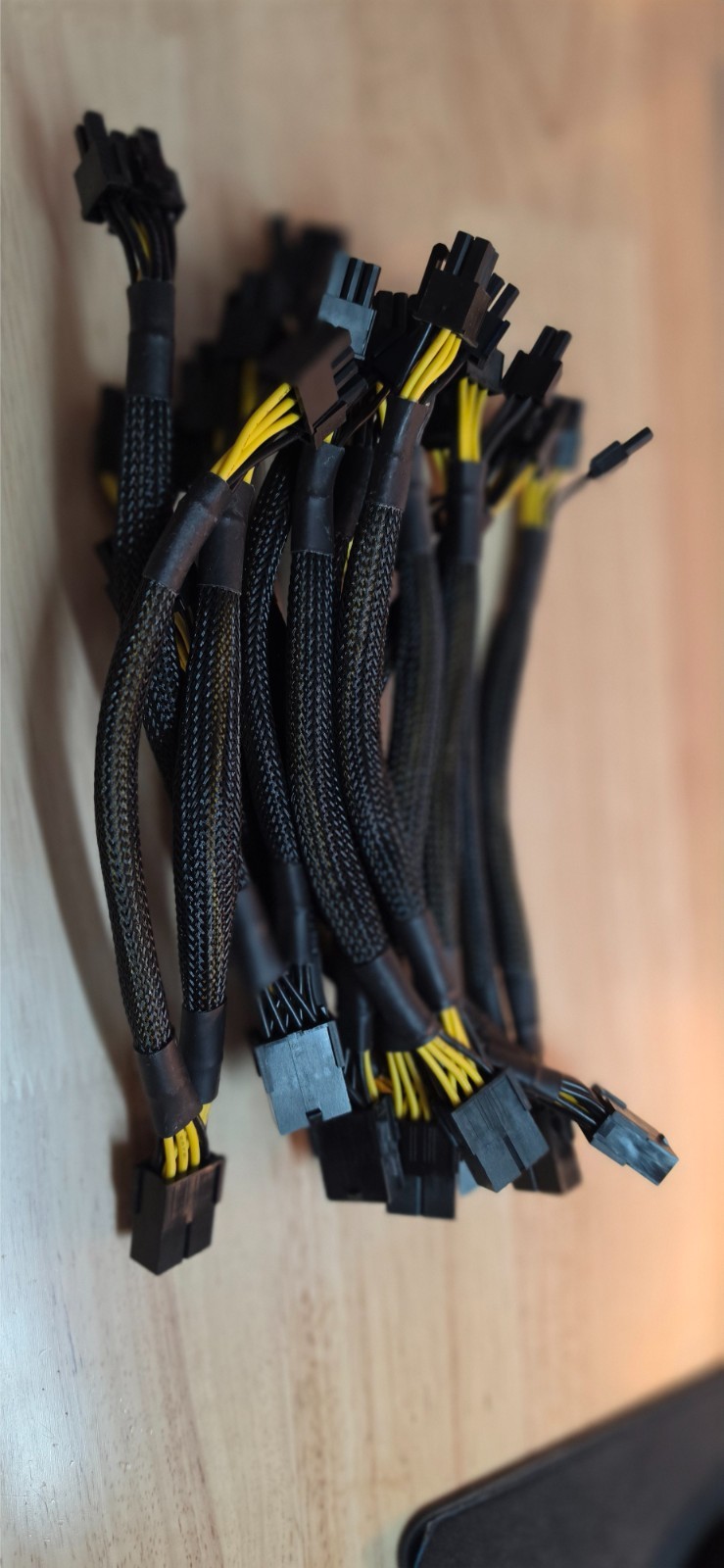 Lot of 8x PCI-E 8-pin to 2x 6+2-pin (6-pin/8-pin) Power Splitter Cable 