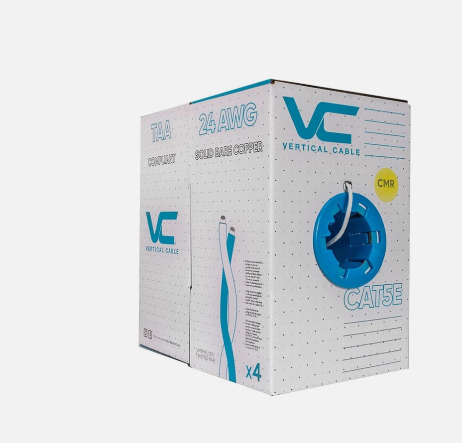 USED Vertical Cable Cat5e, 350 MHz, UTP, 24AWG,  Approximately 875 FT