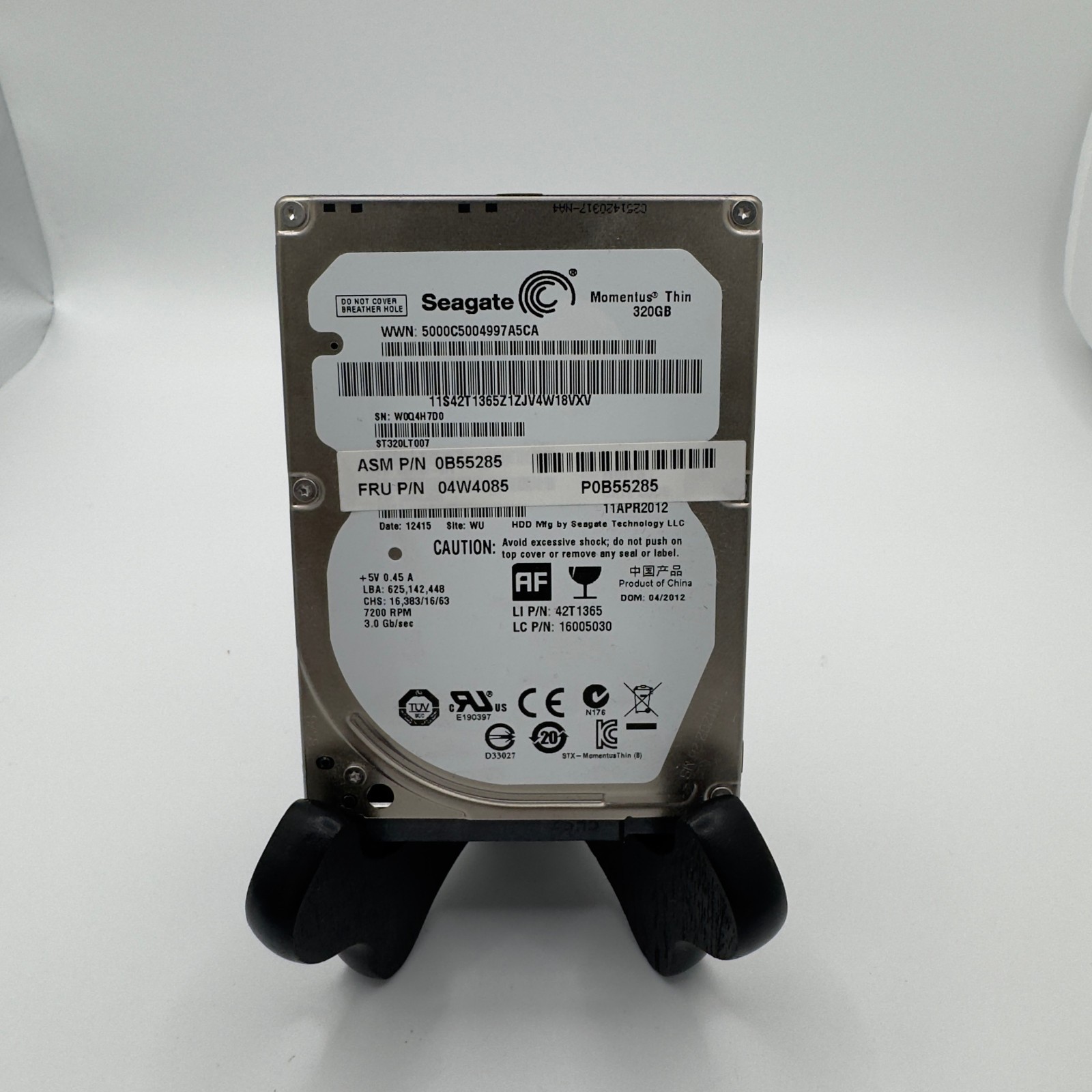 Seagate Momentus Thin 320GB Internal 7200RPM 2.5" HDD - Untested - GCLOT21