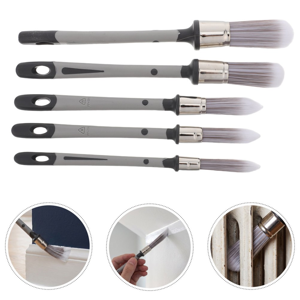 10Pcs Durable Small Paint Brushes for Wall Edges Baseboards and Furniture Trim