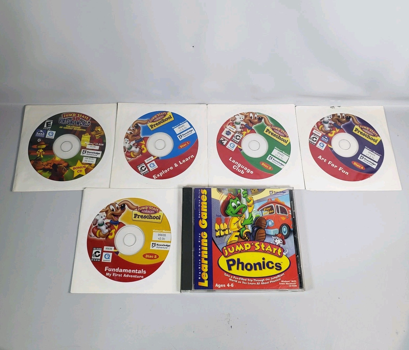 6 Early  Learning  PC GAMES For  Kids LOT OF Games CD-ROM