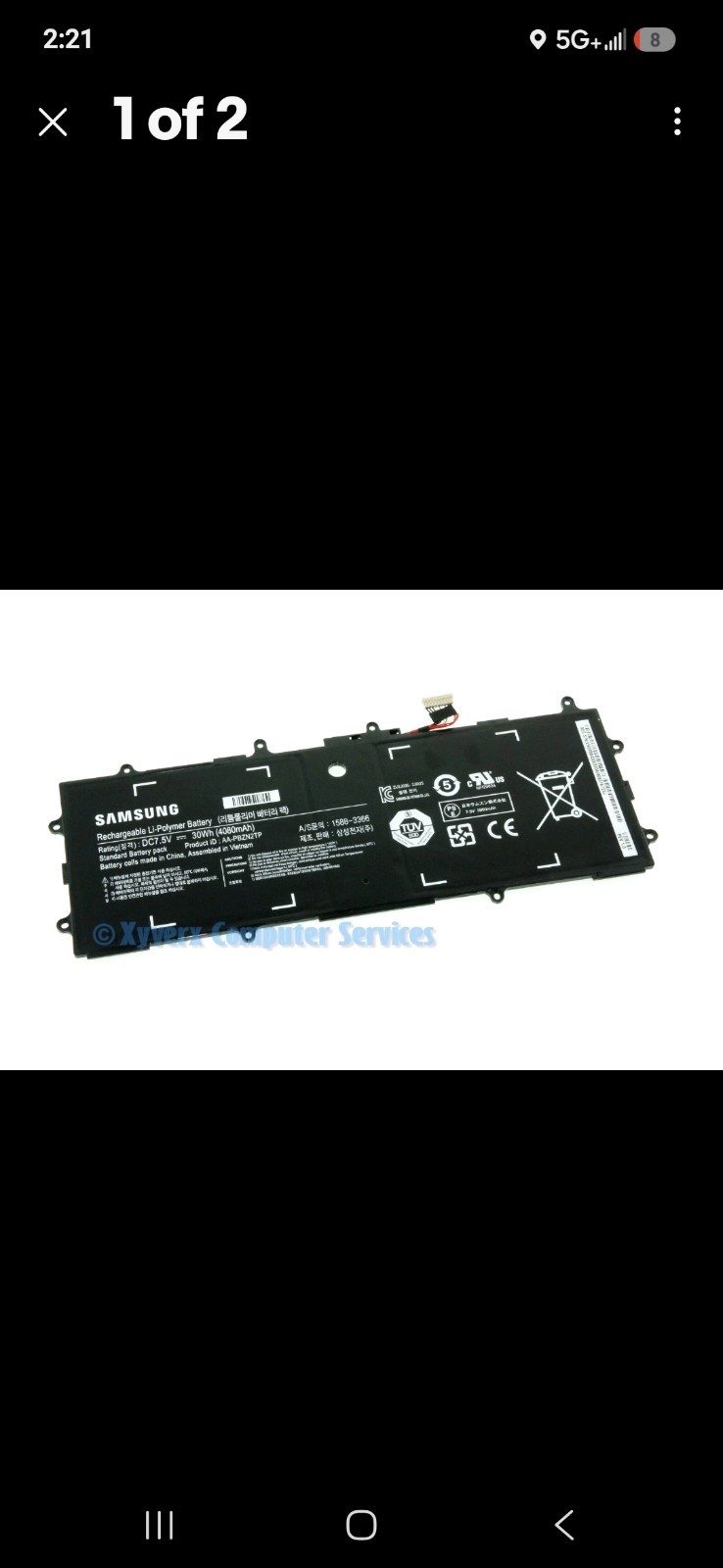 BA43-00370A AA-PBZN2TP GENUINE SAMSUNG BATTERY 7.5V XE500C12-K01US (GRD A)(DF12)