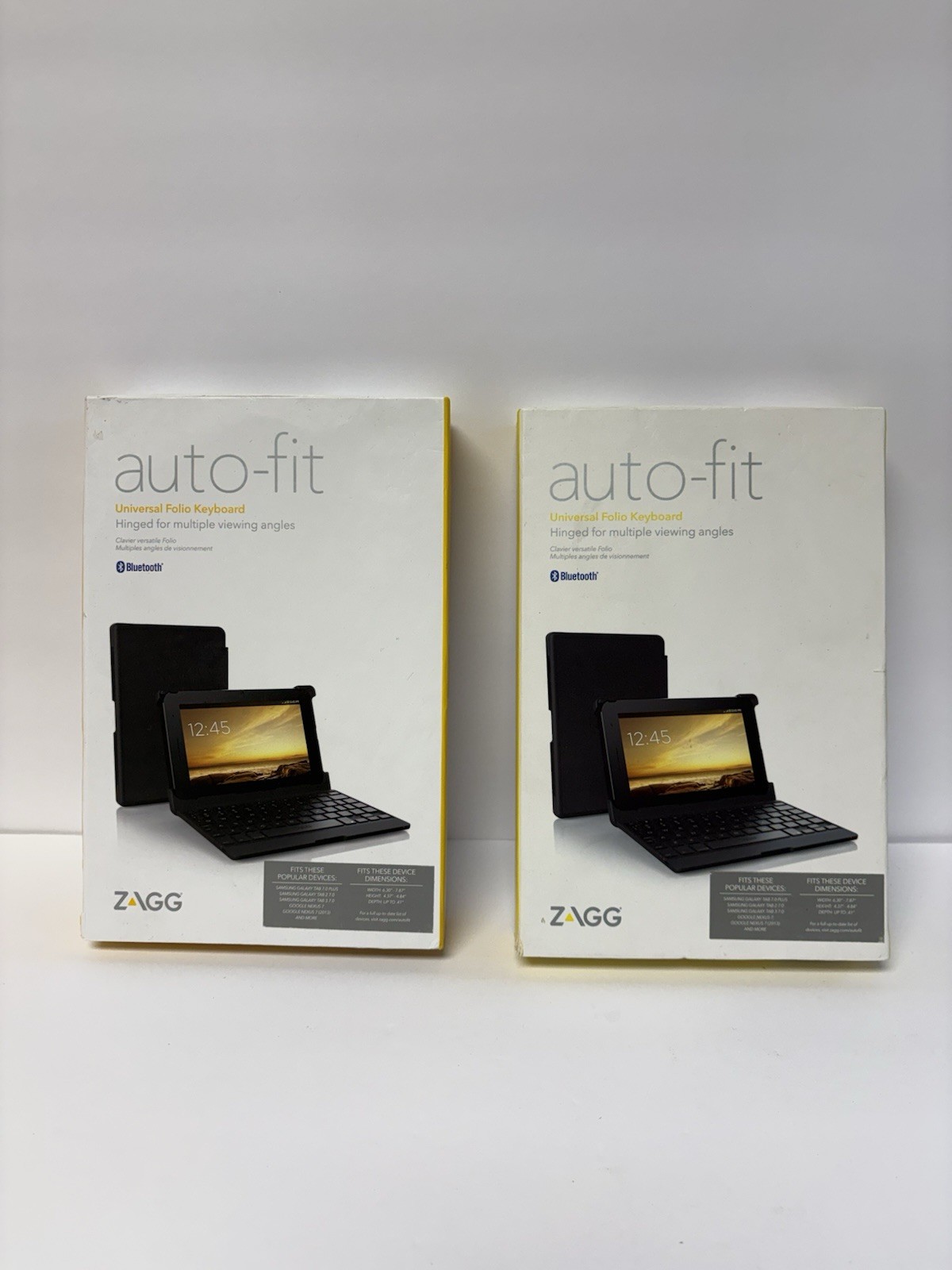 ZAGG auto-fit Bluetooth Keyboard Case Black 7-7.9 in Integrated Stand