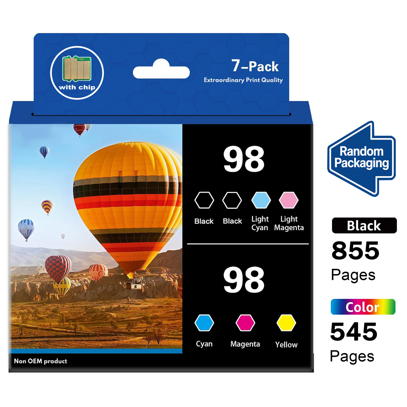 NEW 7PK For Epson 98 T098 Ink Cartridge for Artisan 700 710 725 730 800 810 835