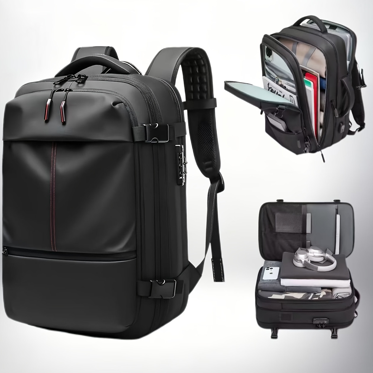 40L Travel Backpack TSA Approved Carry On USB Charging Laptop Backpack 19.7”