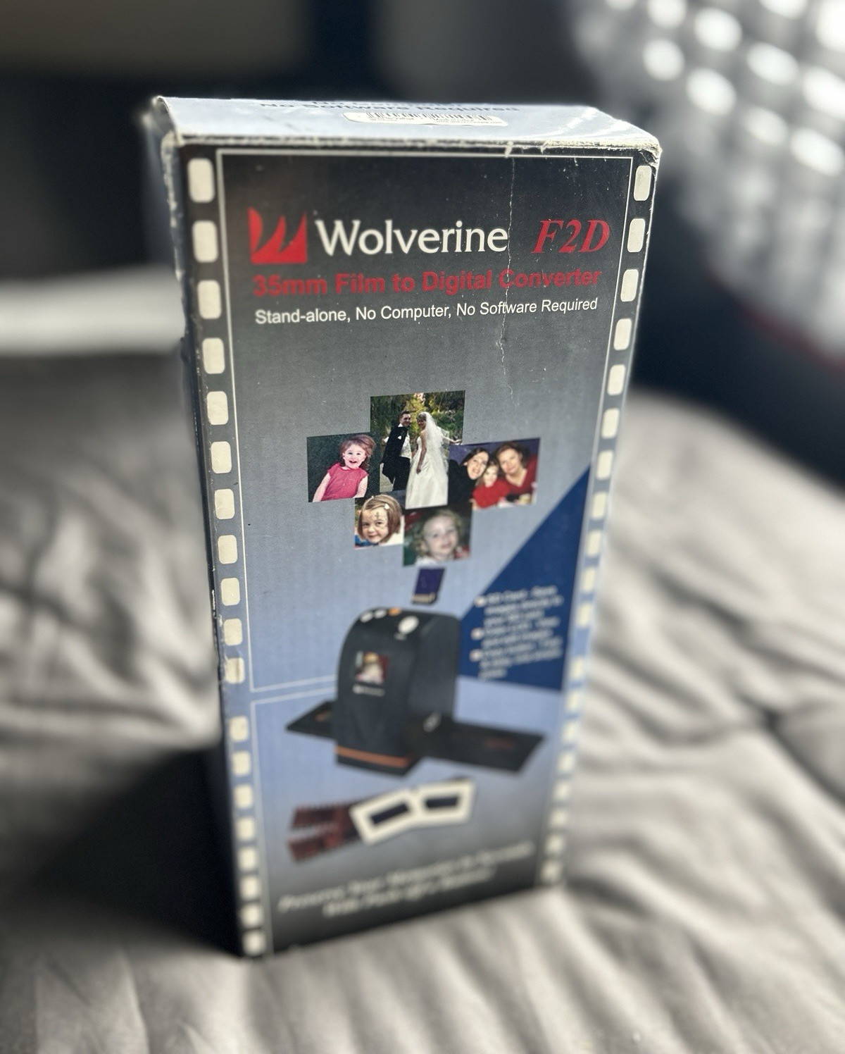 Wolverine F2D 35mm Film & Slide Scanner 5MP Portable SD Memory USB