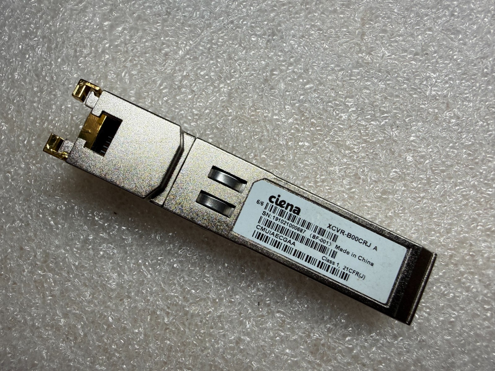 Ciena XCVR-B00CRJ A 10/100/1000M,RJ45,100M,I-TEMP SFP