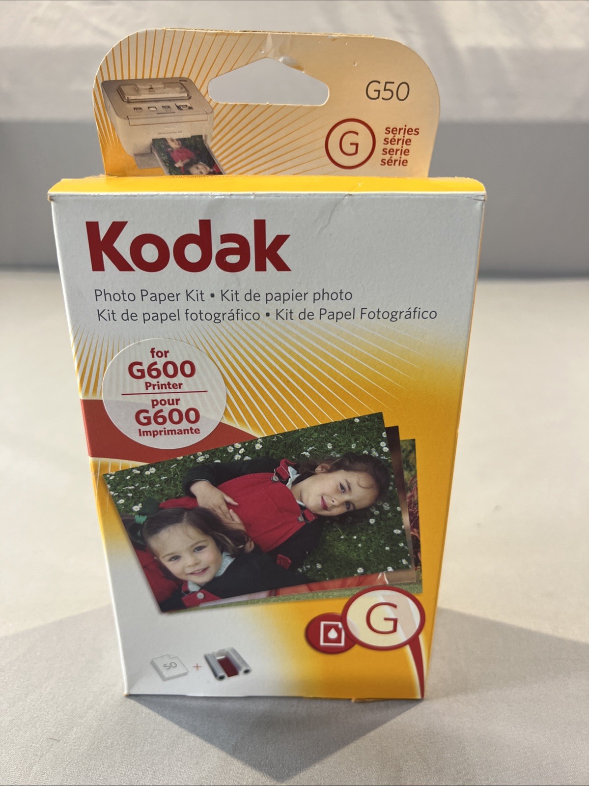 Kodak G Series Color Cartridge & 50 Photo Paper Refill Kit Sealed Box G600 New 