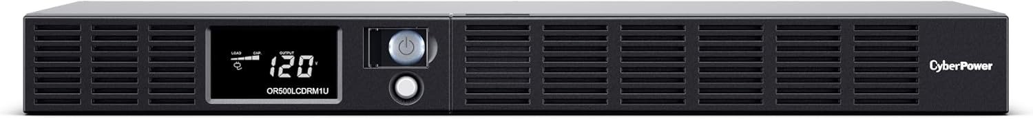 CyberPower OR500LCDRM1U-R Smart App LCD UPS, 6 Outlets - Certified Refurbished