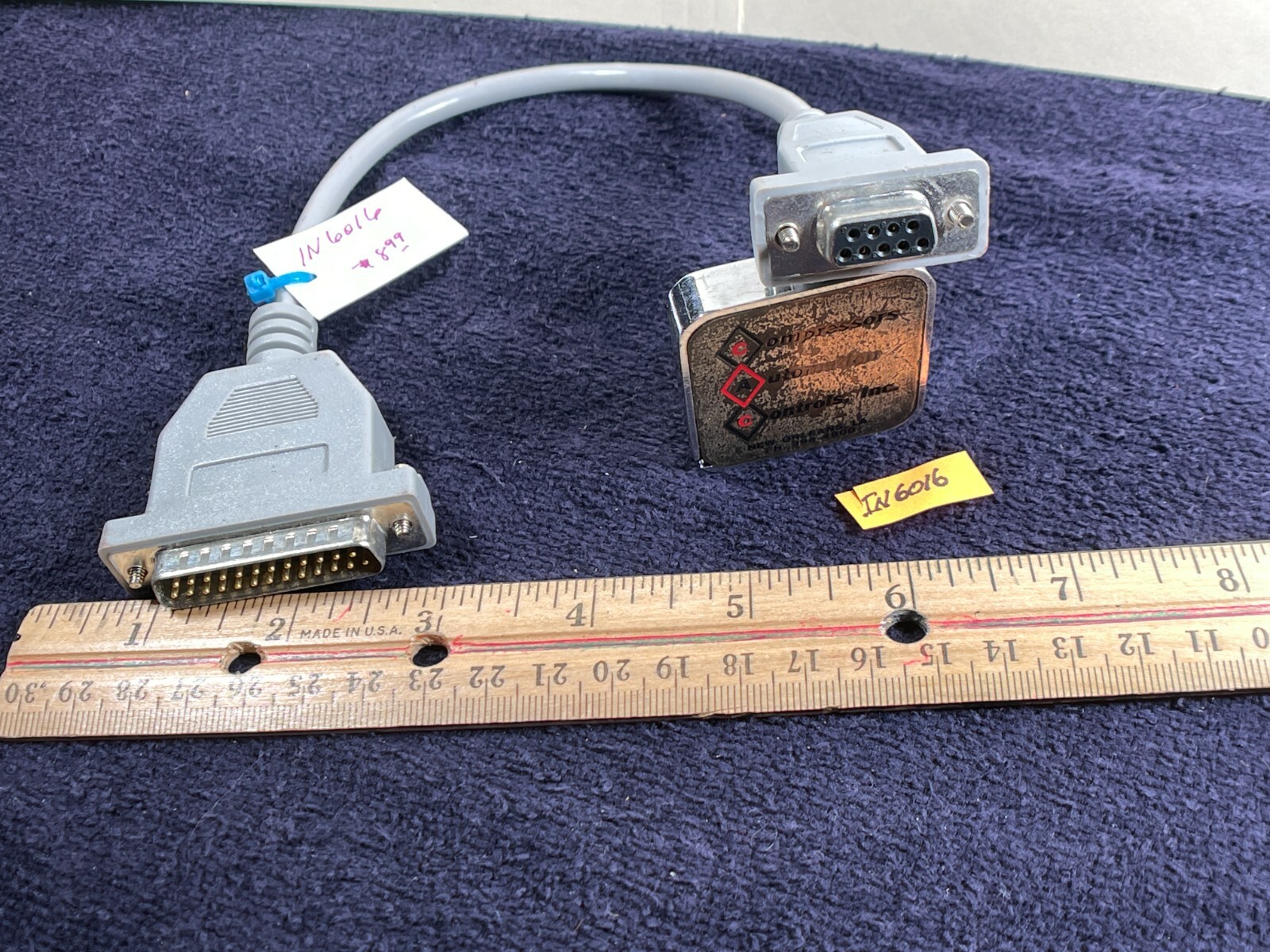 Data Cable Pigtail 12" DB9 (9-Pin) Female to DB25 (25-Pin) Male     IN6016