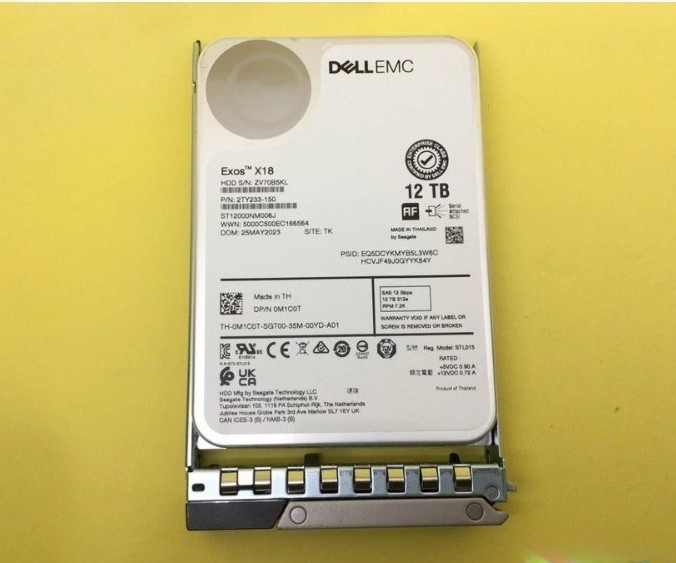 M1C0T 0M1C0T DELL 12TB 7.2K SAS 12Gb/s 3.5" 512e HDD Hard Drive 14/15/16G KIT