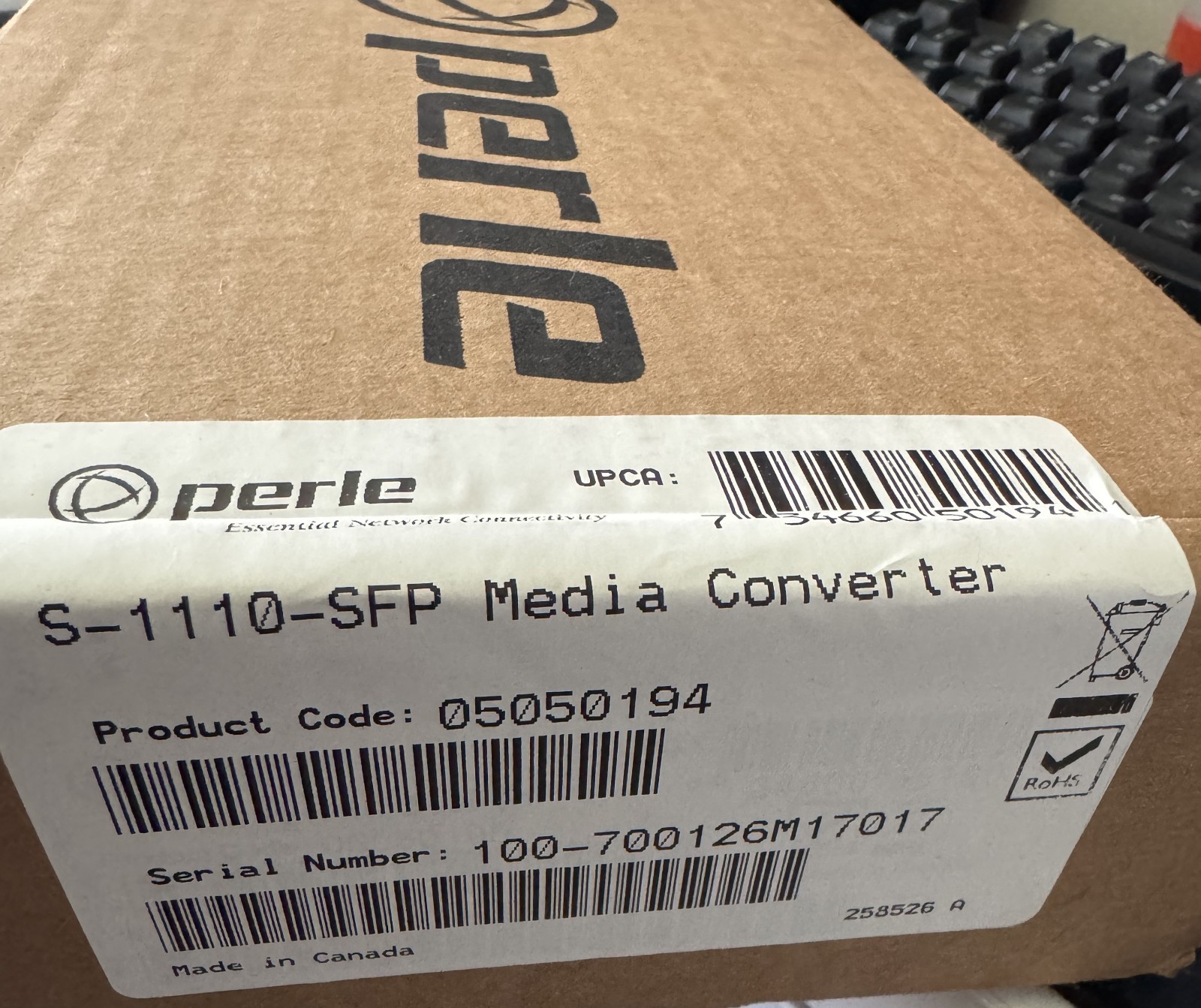 NEW Perle S-1110-SFP 05050194 Gigabit Ethernet Media Converter RJ45 SFP