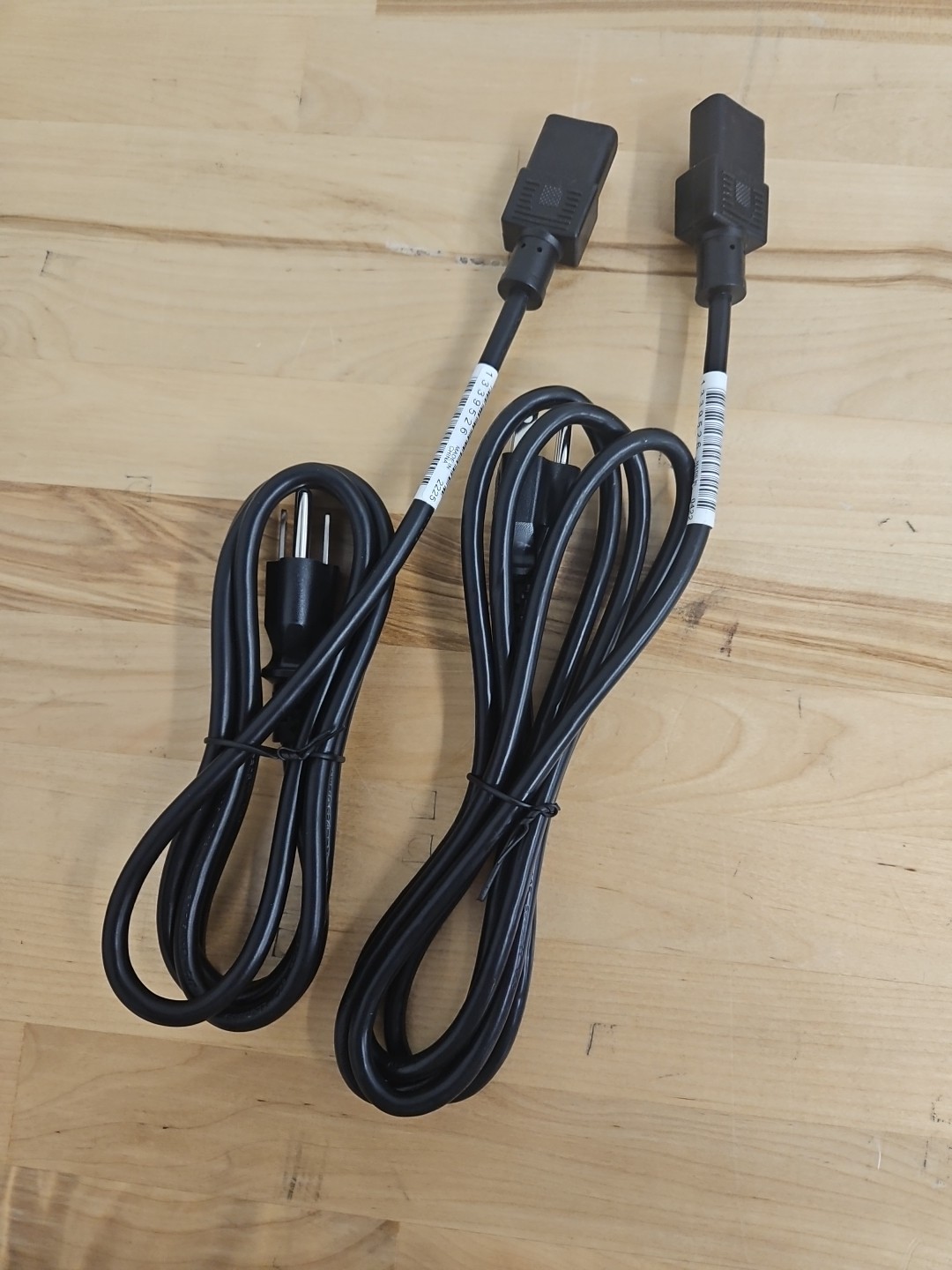 2-Pack Linetek 6ft Power Cord 10A 125V LS-13 E70782 LP-30B BLACK 3-Prong