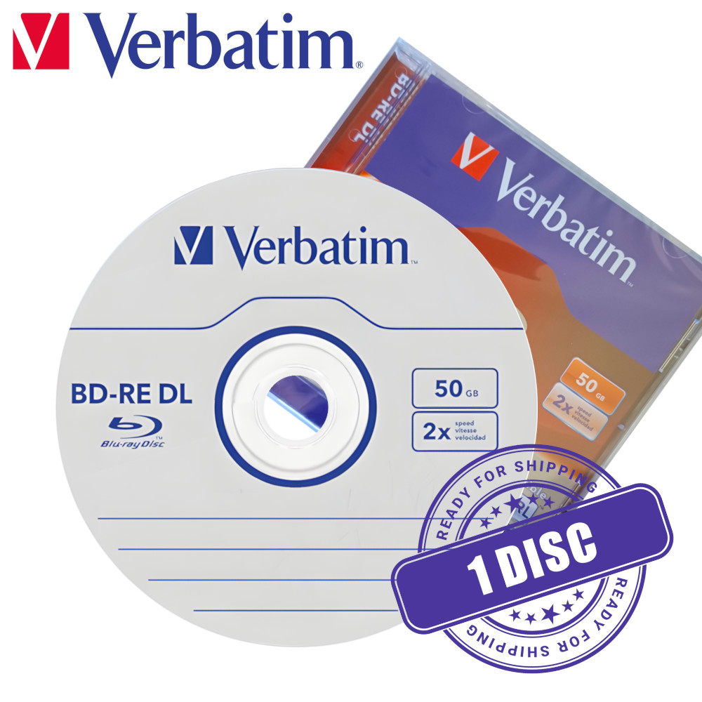 Verbatim BD-RE DL 50GB 2x 50 GB Blu-ray Rewritable Dual Layer Hard Coat - 1 Disc