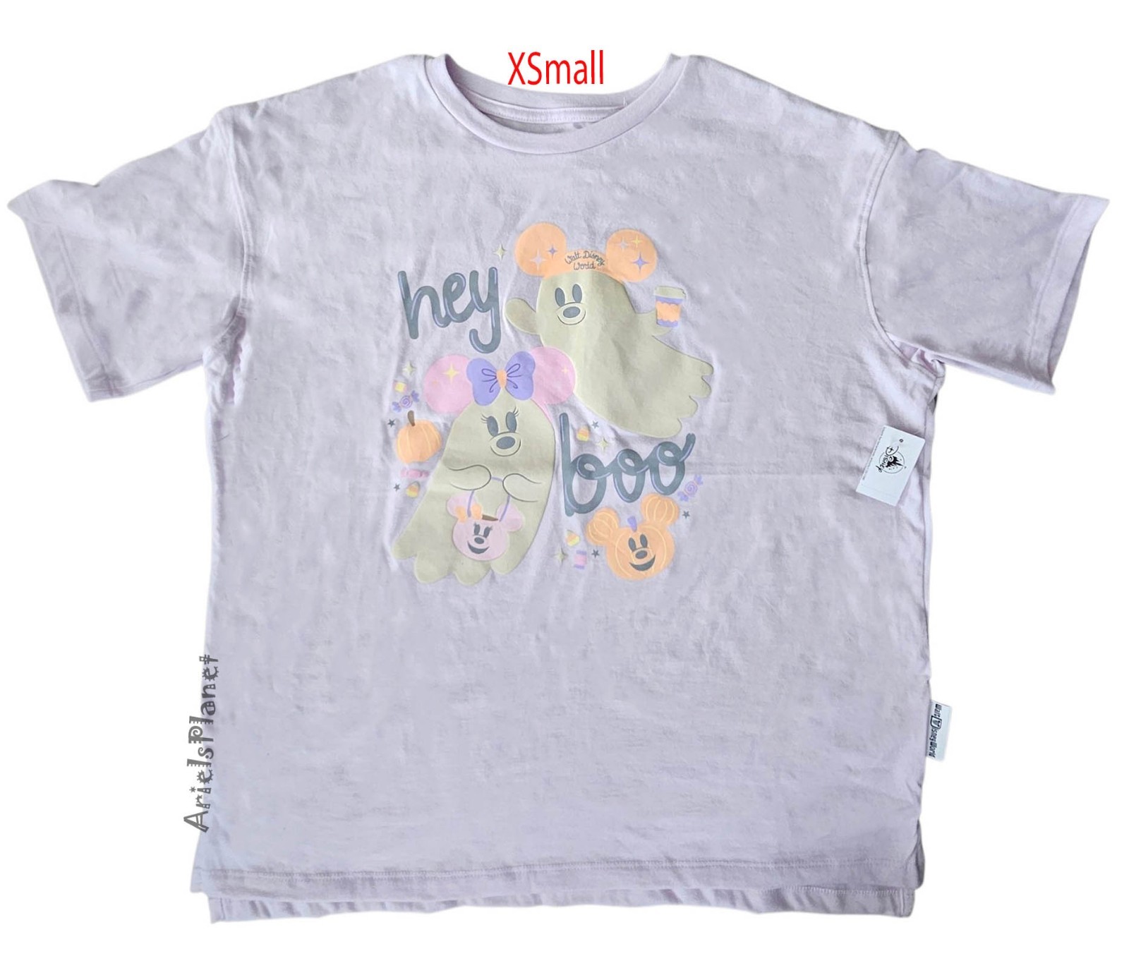 2026 Disney Parks Mickey & Minnie Mouse Cute Ghost Halloween T-Shirt Xsmall