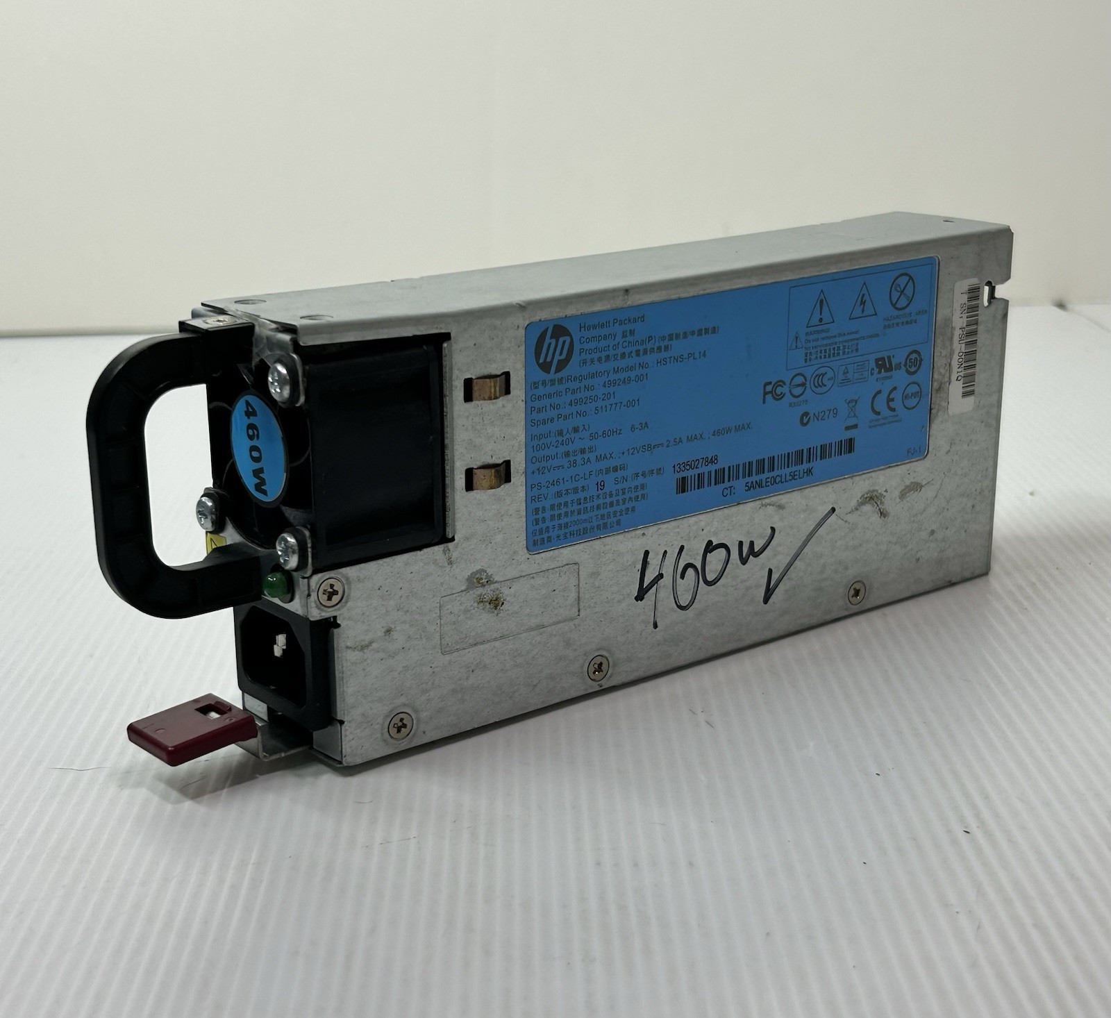 HP HSTNS-PL14 460W Power Supply 499249-001 499250-201