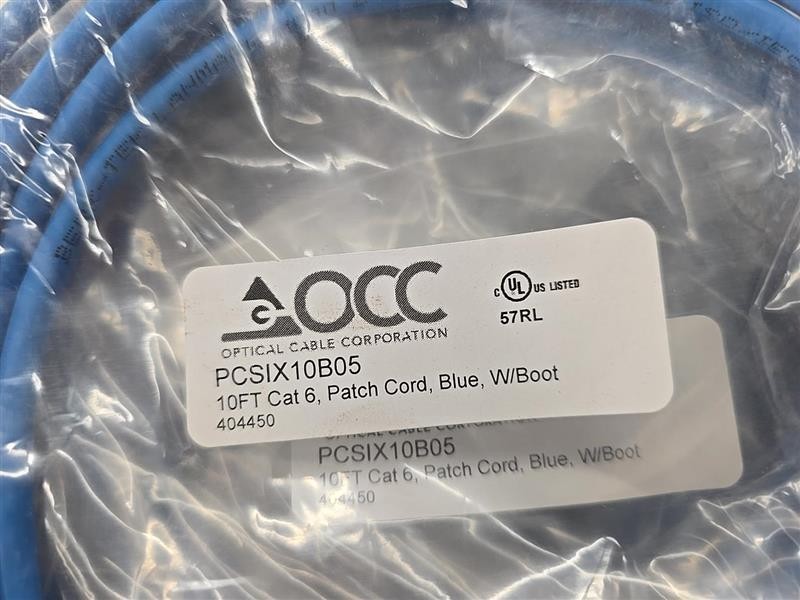 OCC PCSIX10B05 10-ft Cat 6 Patch Cord( lot of 25)   -35
