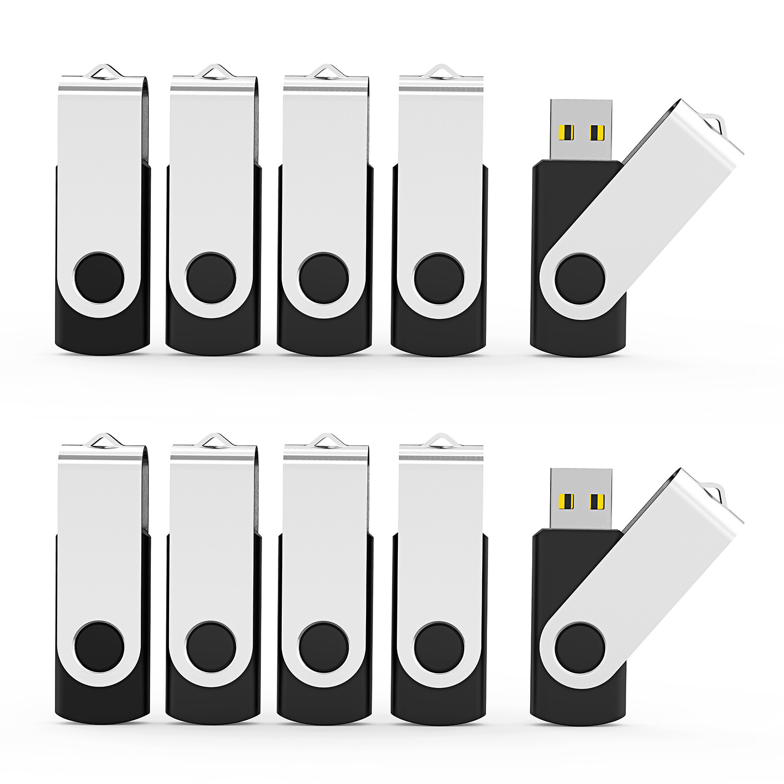 High Speed USB 3.0 Lot 10-100PCS 16GB Metal Swivel Anti-skid Flash Drive Memory 