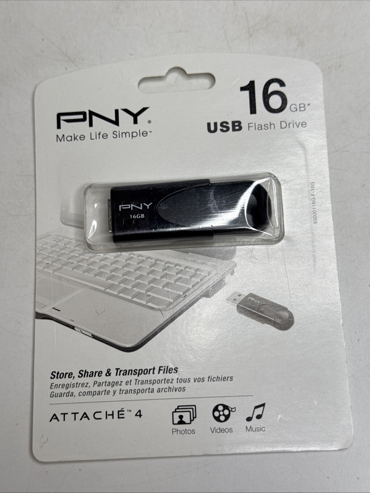 PNY - Attaché 4 16GB USB 2.0 Flash Drive - Black by USB