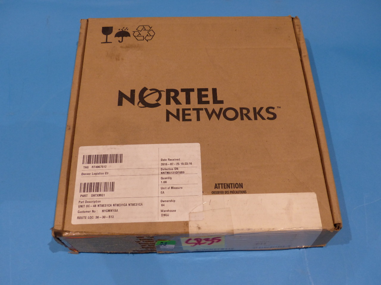 NORTEL NT8E31CA 26 STS48 STM16E TX MODULE SNTXMG13AA