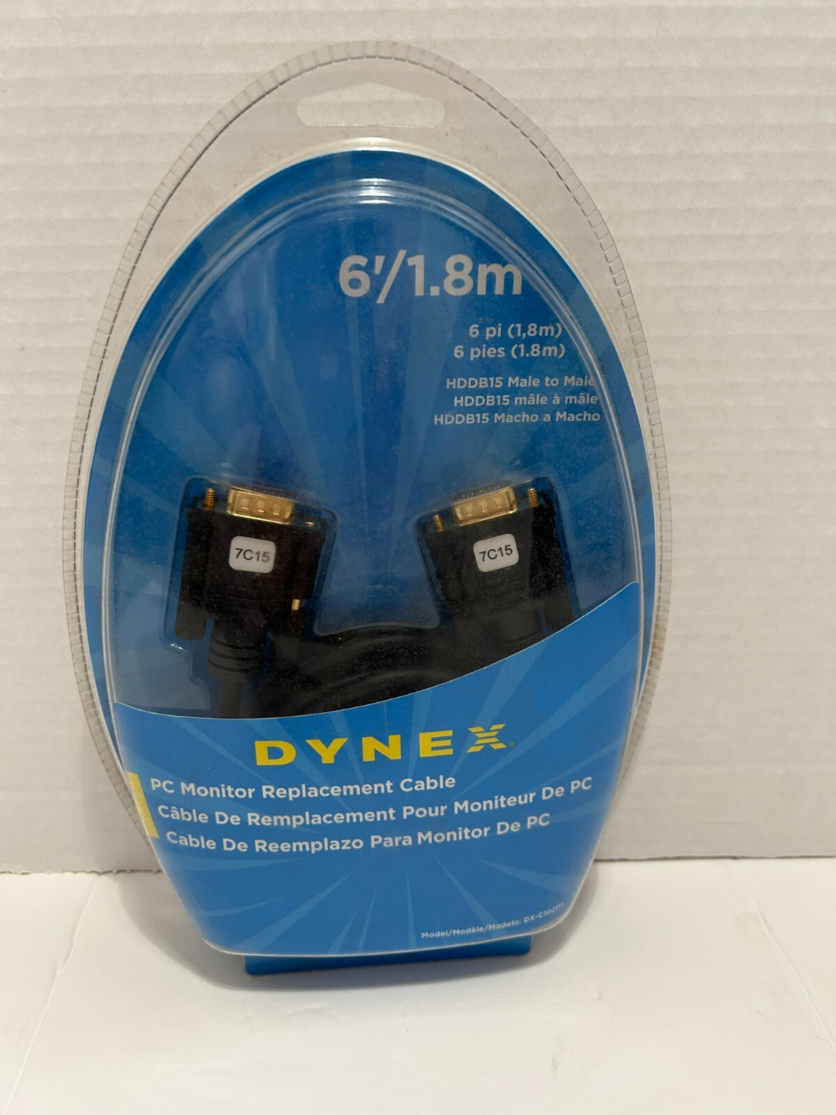 Dynex™ 6' VGA PC Monitor REPLACEMENT Cable DX-C102111 New IE881 HDDB15 male-male