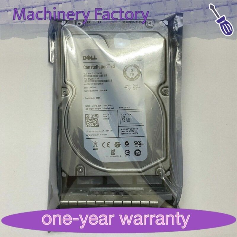 DELL Seagate ST2000NM0001 2TB SAS 7.2K 6Gb/s 3.5'' HDD Original W/ Caddy Tray