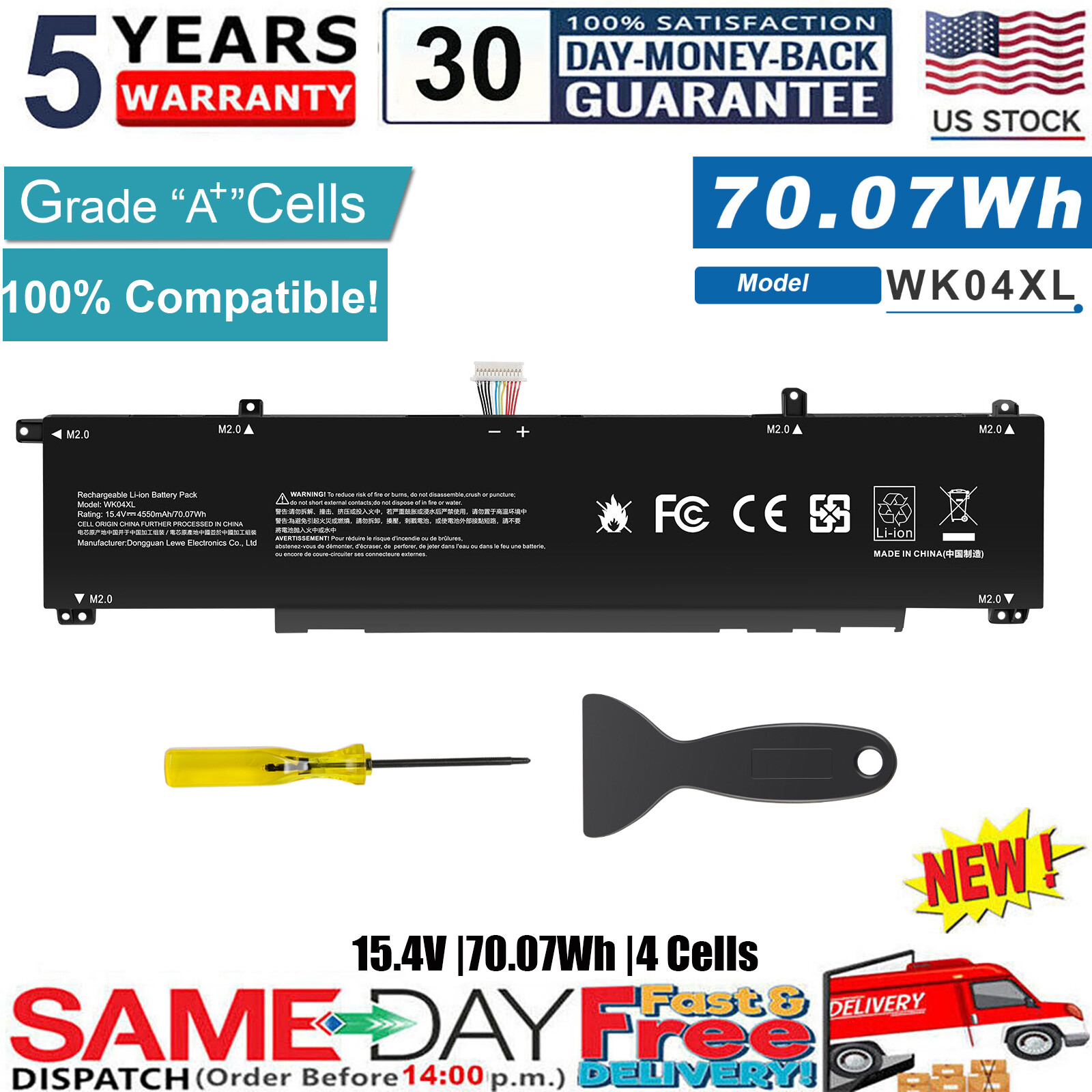 WK04XL Battery for HP Victus 16-B 16-D 16-E HSTNN-IB9V HSTNN-OB2C M39179-005 NEW