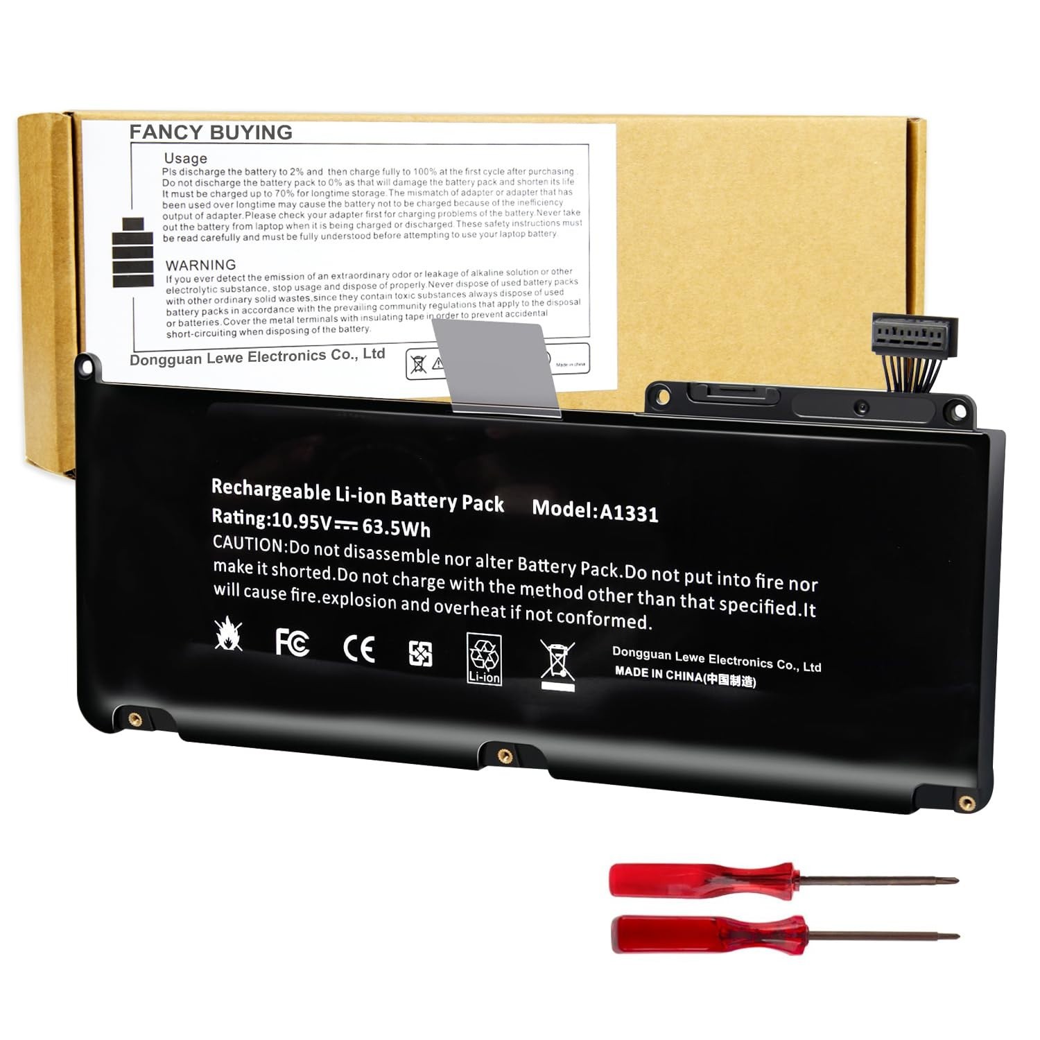13" Laptop Battery Replacement for MacBook Unibody A1331 A1342 661-5391 MC233LL/