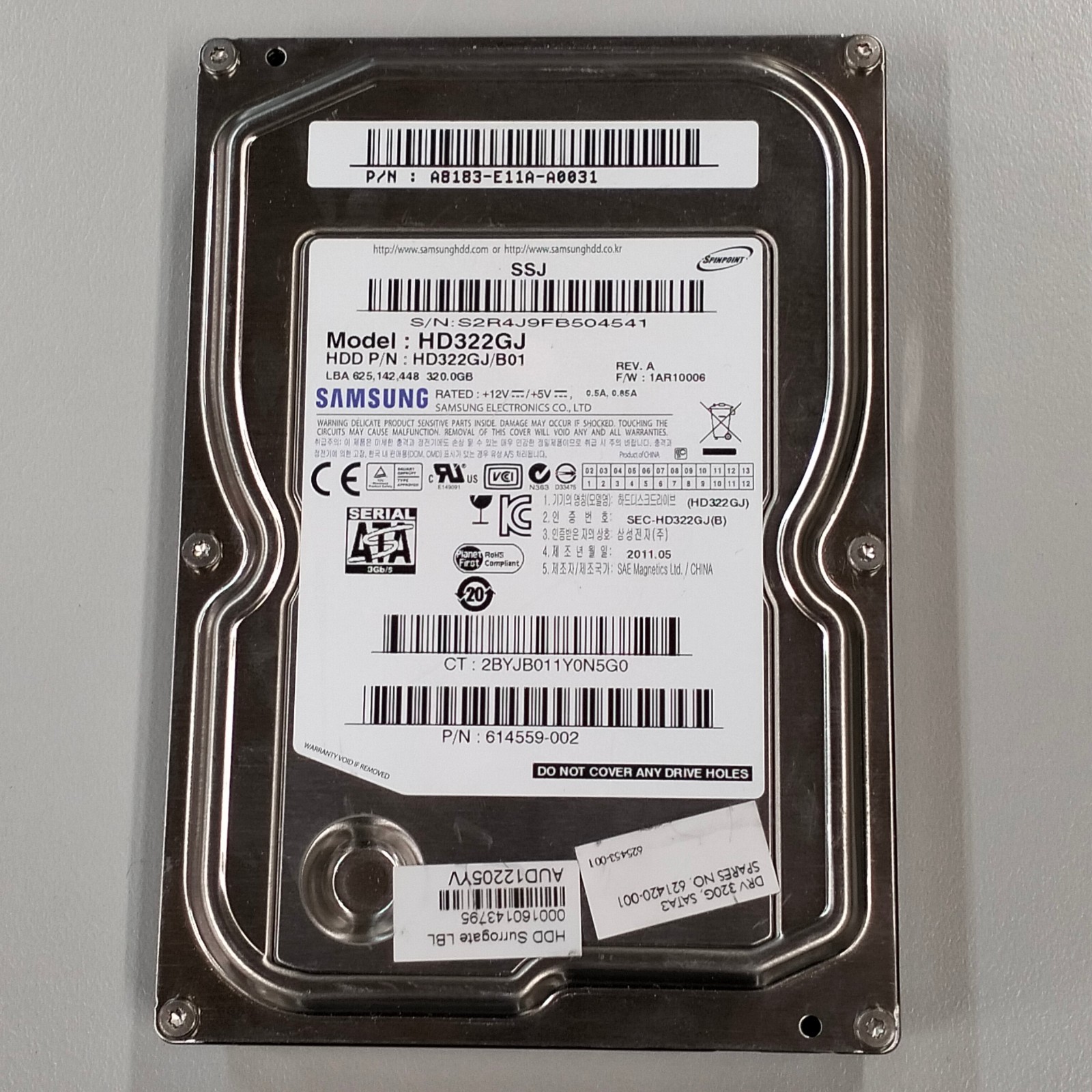 Samsung Spinpoint F4 320GB 3.5" SATA 3.0Gbps HDD 7200RPM 16MB HD322GJ