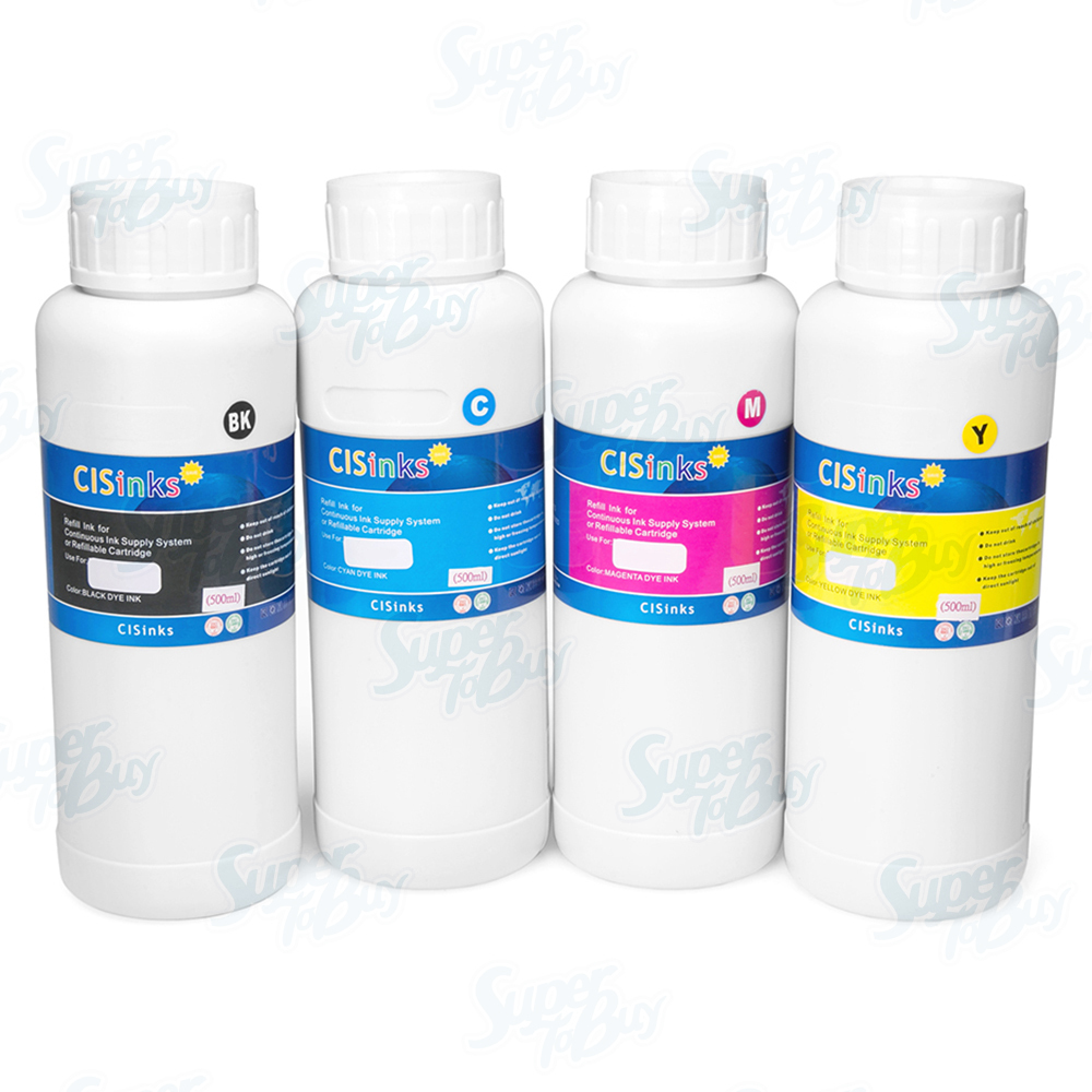 4 Pack Large INK Bottle Set alternative for 545 645 850 3520 3540 7010 CIS