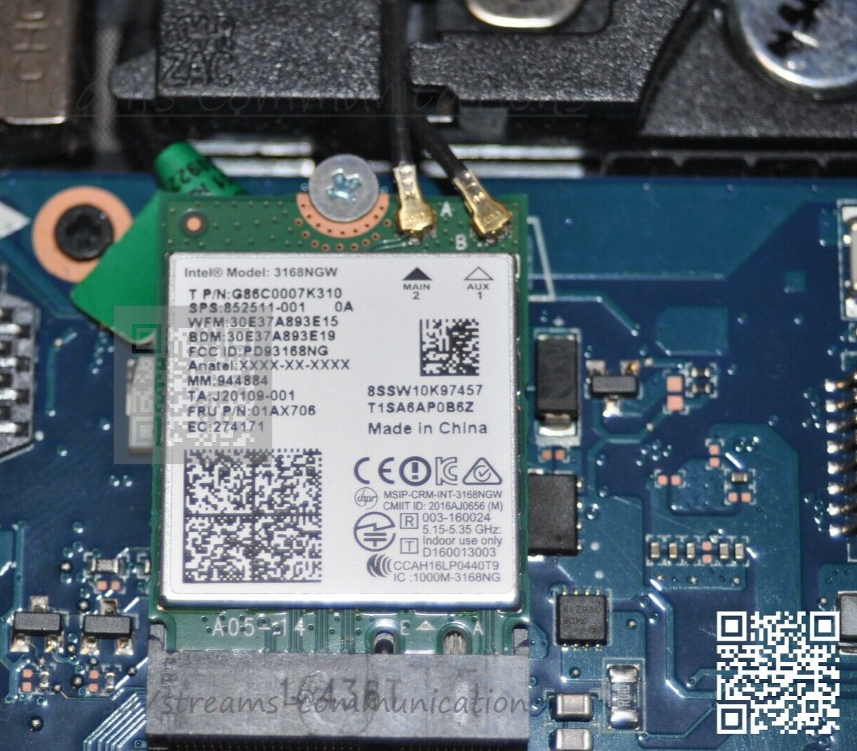 HP Pavilion 15-AU 15-au063cl 15-au158nr 15-au118ca 15-au123ca Laptop Wi-Fi Card