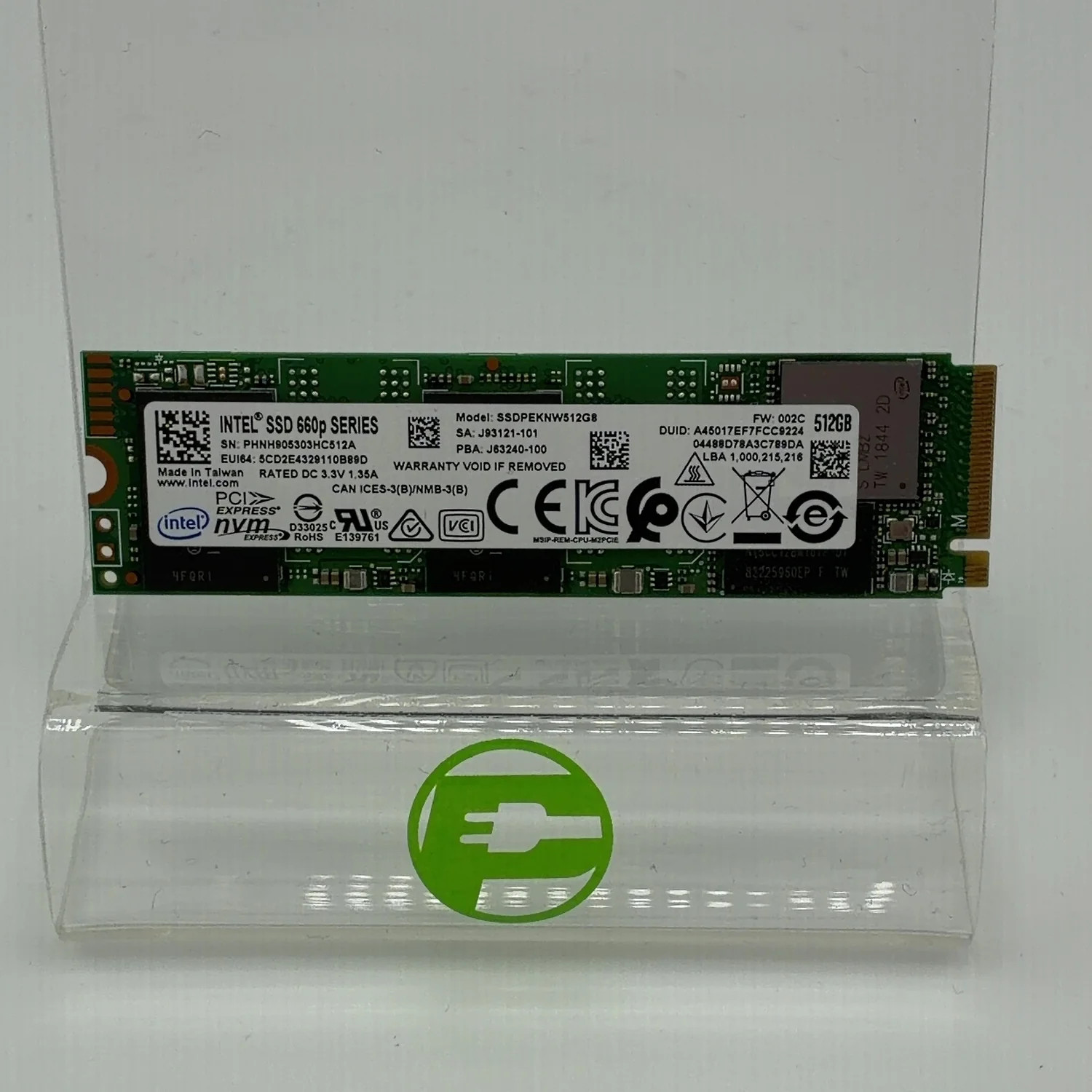 Intel 2280mm 660p Series 512GB M.2 NVMe Gen 3.0 x 4 SSD SSDPEKNW512GB