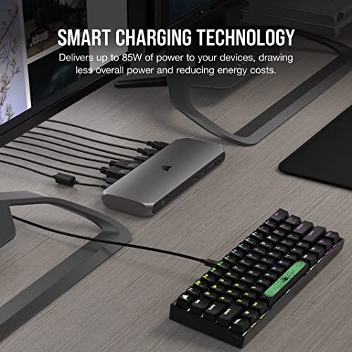 BLACK/GRAY - CORSAIR TBT100 DP THUNDERBOLT™ 3 DOCK WITH DISPLAYPORT